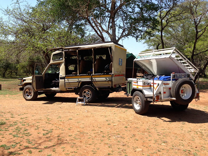 Packing up to leave Mkuze Game Reserve, iSimangaliso Wetland Park, KwaZulu-Natal, South Africa